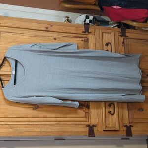 Rib Knit Jersey Midi Dress